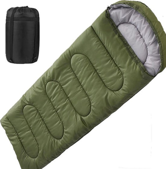 Sac de couchage de camping 10°C, vert militaire