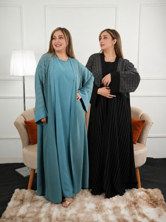 Ensemble عباية هيبة — فخامة ناعمة لإطلالة مميزة